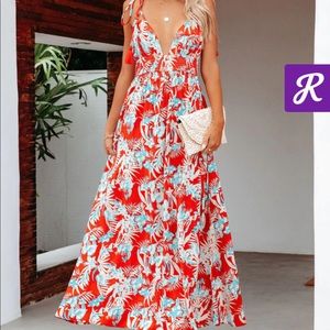 VICI DOLLS COLLECTION En Crème BEACHGOLD TROPICAL FLORAL MAXI DRESS XL